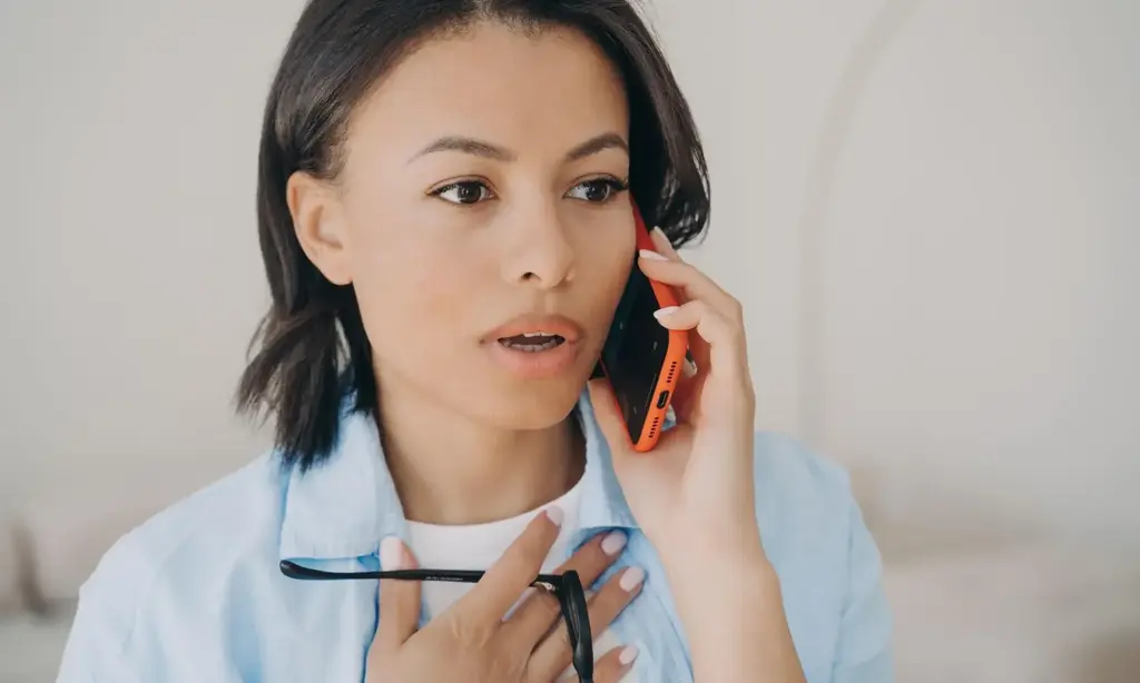 Woman worried about thyroid eye disease