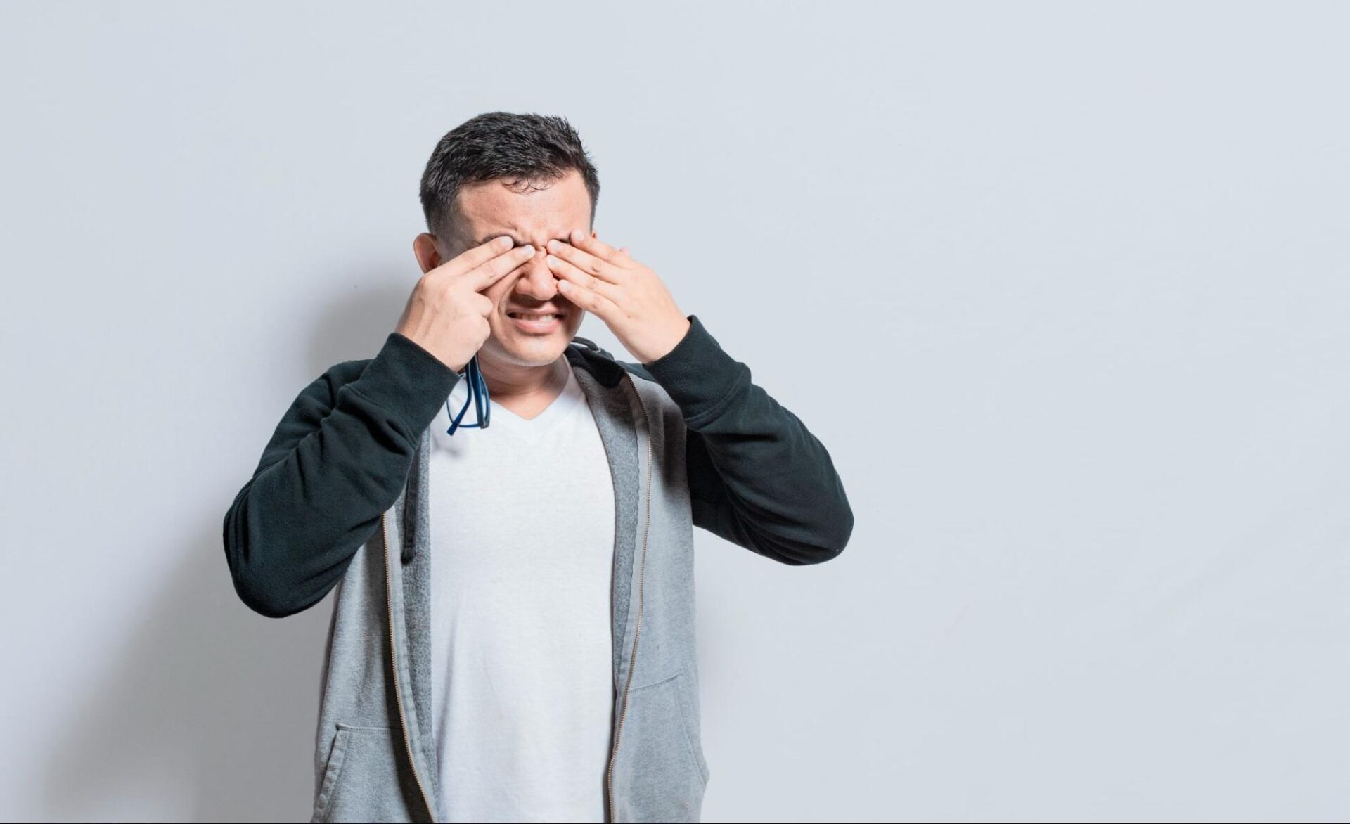 Man after cross linking surgery